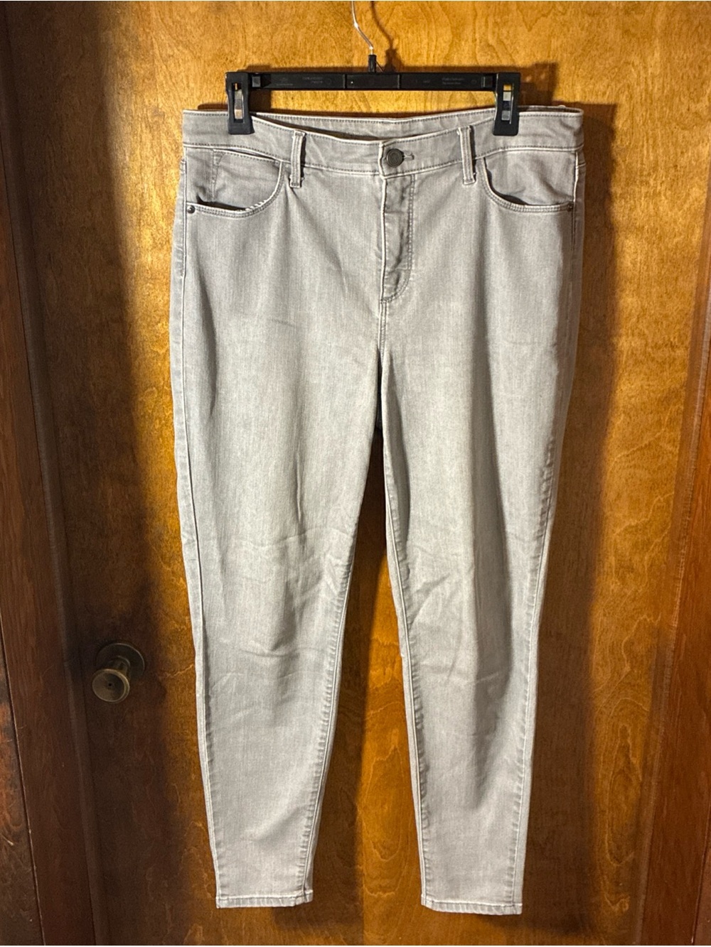 Talbots Flawless High Waist Jogging Ankle Grey Size 10 Stretch Casual Travel